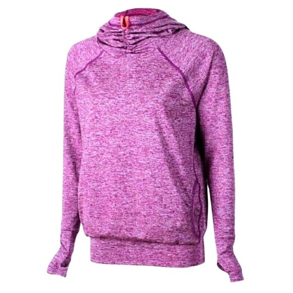 Sweaty Betty Purple Fleece Run Hoodie M – Thumbholes, Heathered, Stretchy - Picture 1 of 10